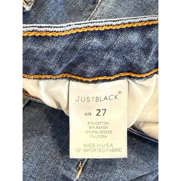 Just Black Women’s High Rise Flare Bootcut Jeans Size 27 Stretch Denim - Picture 4 of 9